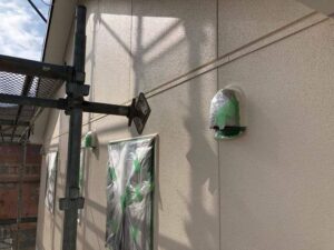 外壁塗装　豊橋市　養生