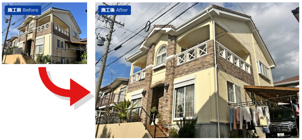 豊橋市　外壁塗装　屋根塗装　施工事例