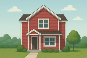 豊川市　外壁塗装　カラー　レッド系